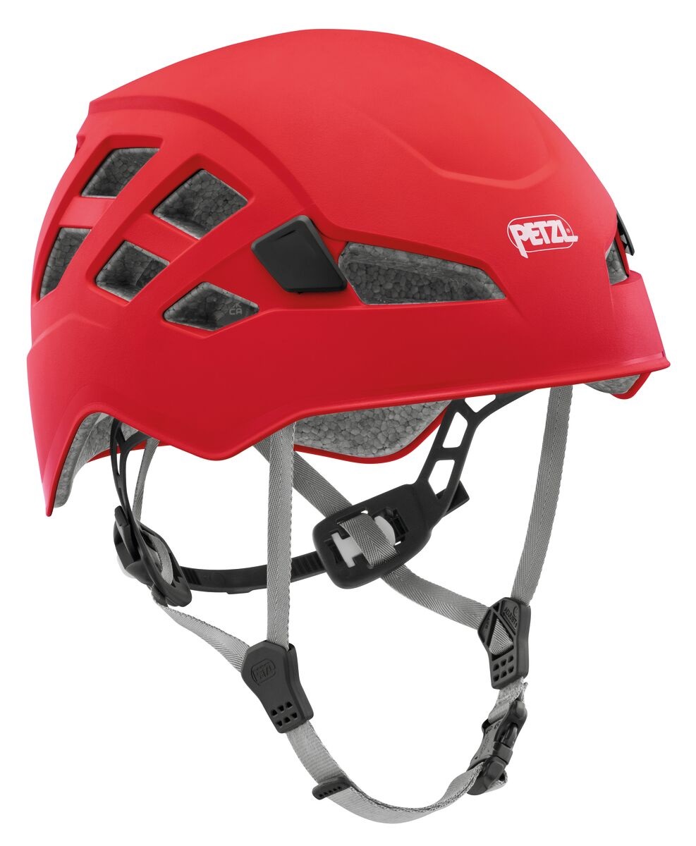 Petzl Boreo Casco da Arrampicata e Alpinismo Rosso M/L - Design Avvolgente e Resistente agli Urti