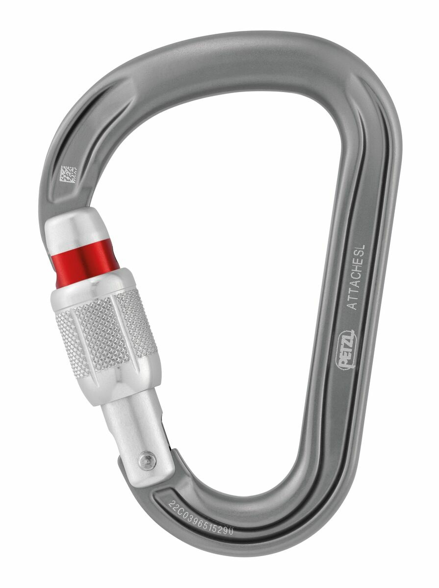 Petzl Attache Moschettone a Ghiera A Forma di D in Alluminio - Leggero e Resistente per Arrampicata