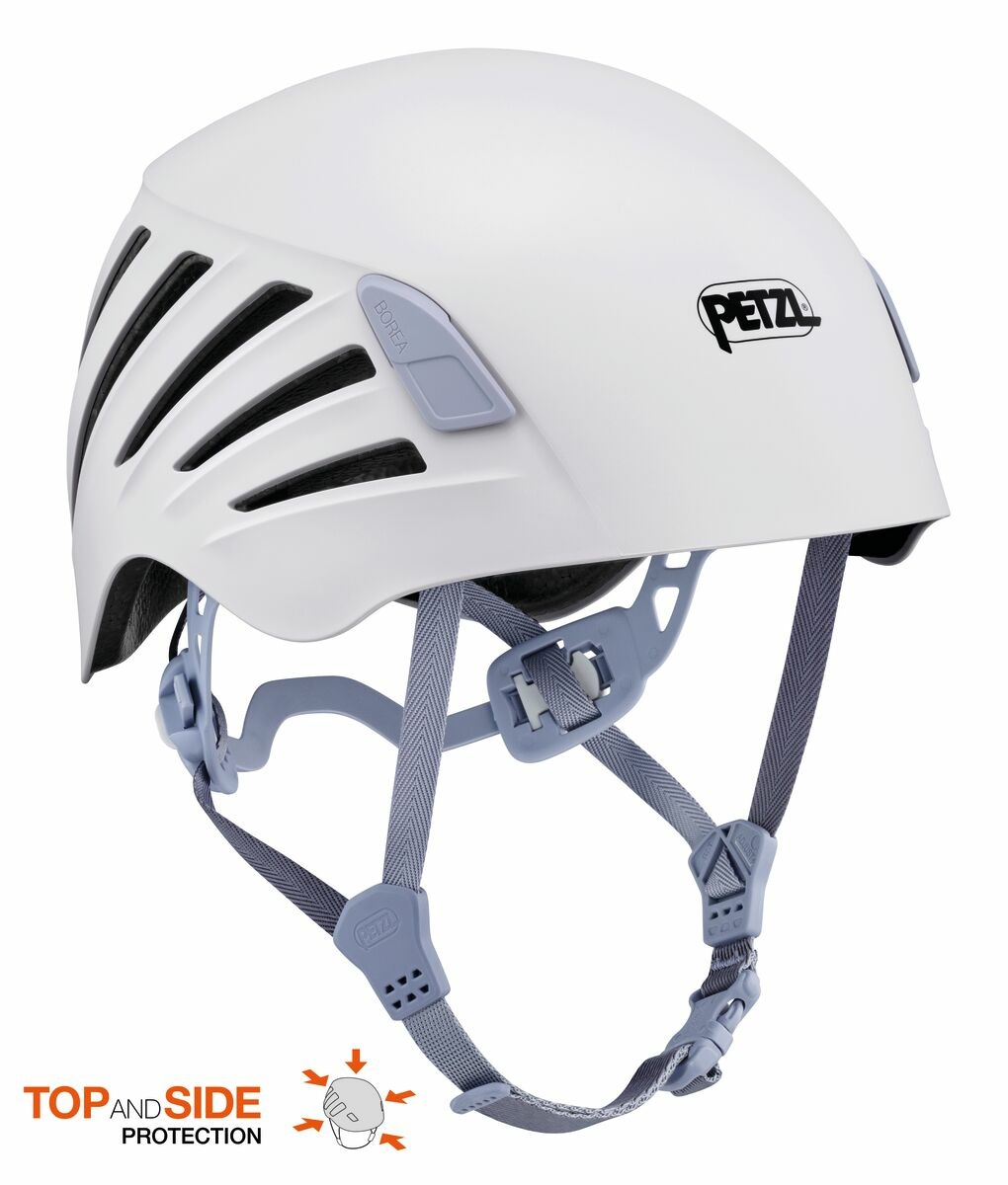 Petzl Borea Casco da Arrampicata Donna, Lilac White, Taglia 52-58 cm, Costruzione Ibrida con Guscio Esterno in ABS