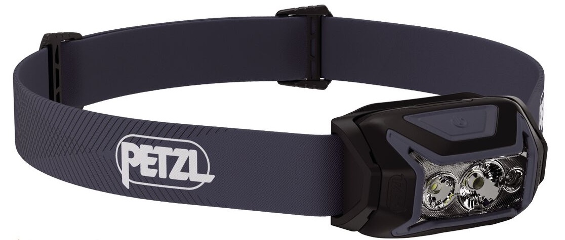 Petzl ACTIK Lampada Frontale Nero 450 Lumen - Leggera e Potente per Attività Outdoor