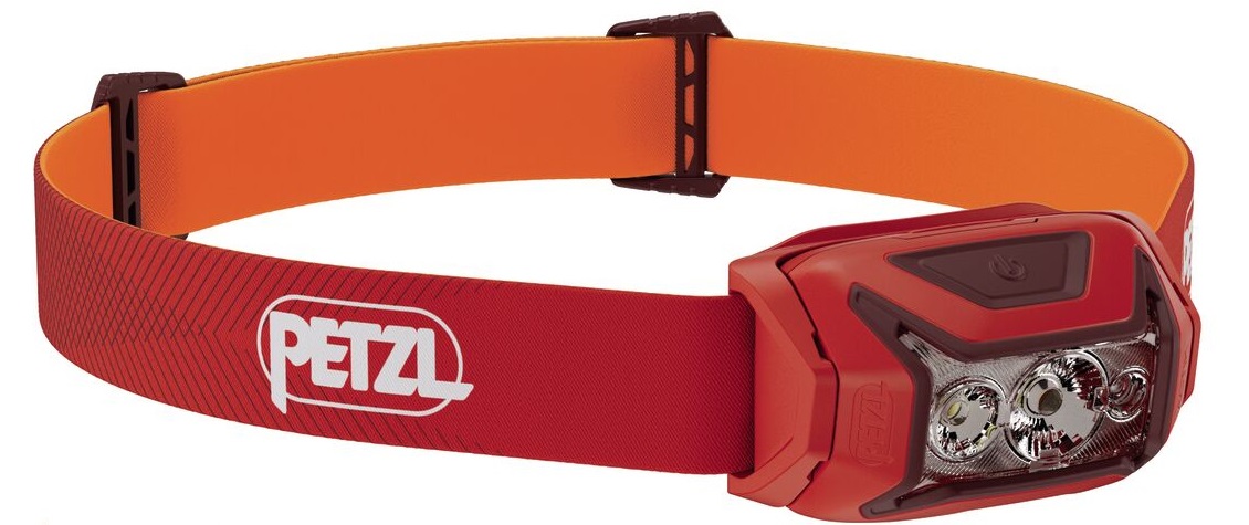 Petzl ACTIK Red - Torcia Frontale Leggera e Potente con 450 Lumen e Design Hybrid