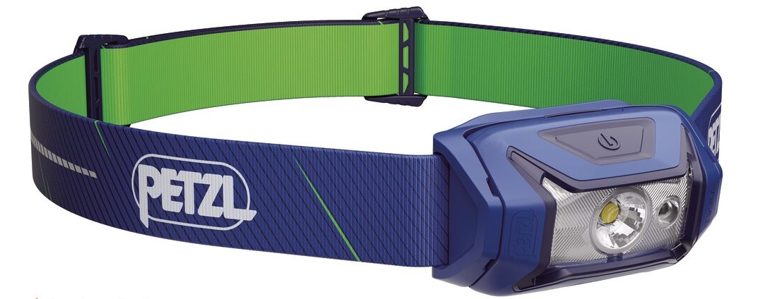 Petzl Tikka Core - Lampada Frontale Ricaricabile, 350 Lumen, Tre Livelli di Illuminazione Bianco e Blu