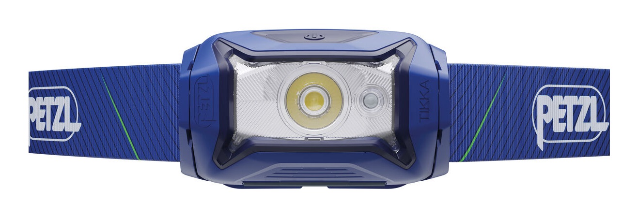 Petzl Tikka Core - Lampada Frontale Ricaricabile, 350 Lumen, Tre Livelli di Illuminazione Bianco e Blu