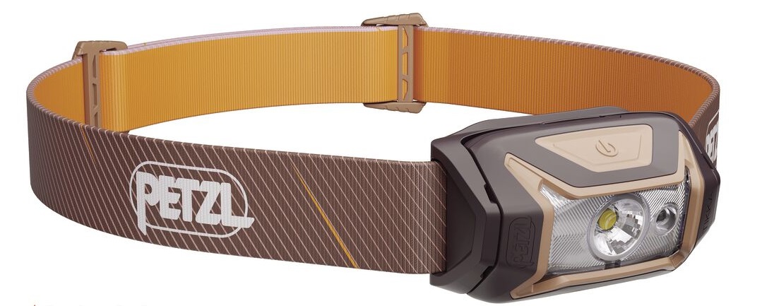 PETZL TIKKA® Marrone - Lampada Frontale Compatta da 350 Lumen, Leggera e Facile da Usare