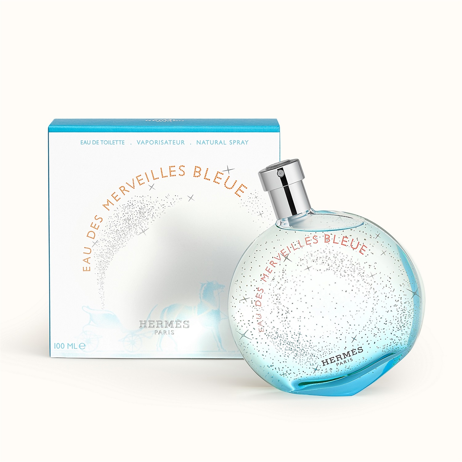 Hermès Eau des Merveilles Bleue Eau de Toilette 100 ml - Fragranza Legnosa e Minerale per Donna con Bacche di Ginepro e Patchouli