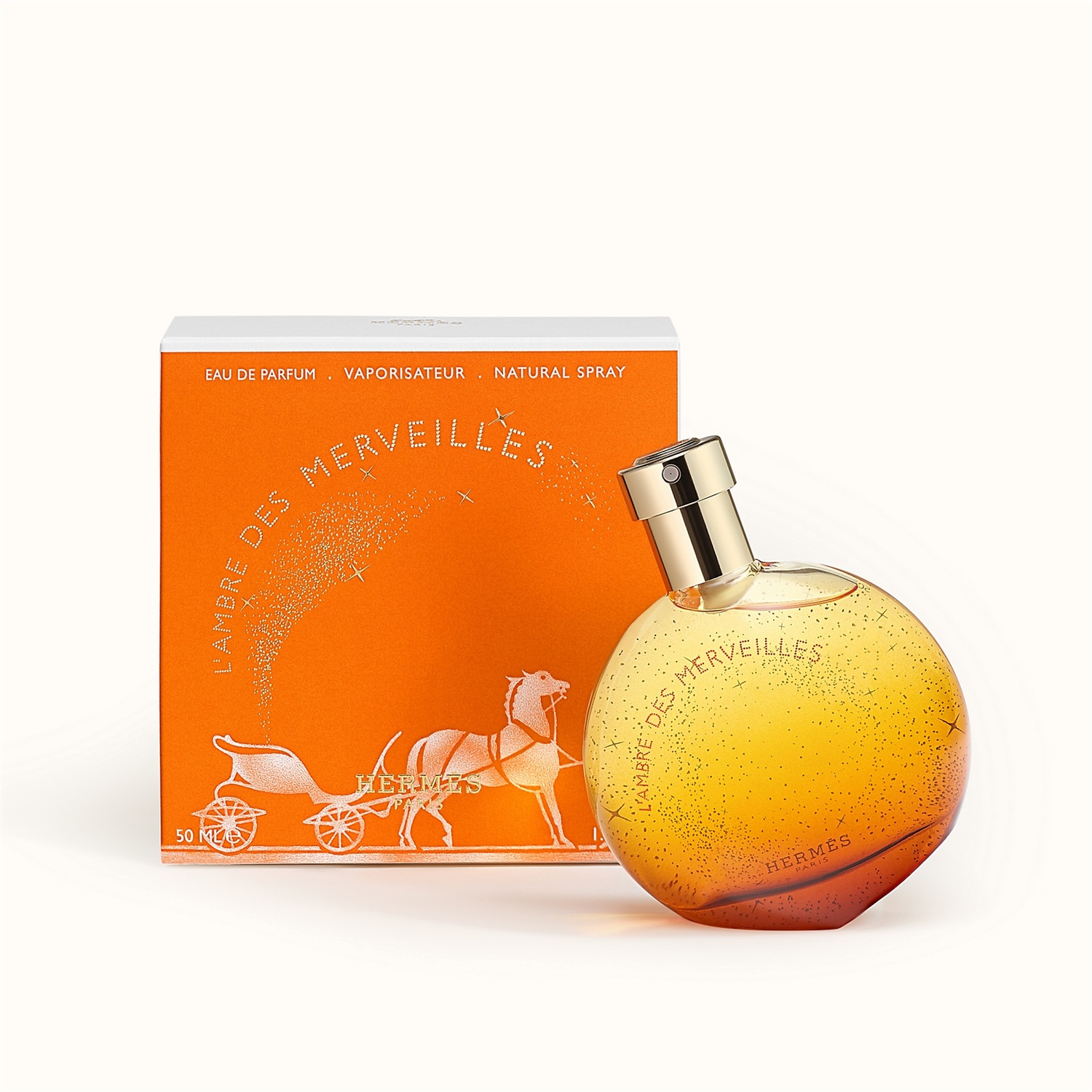Hermès L'Ambre des Merveilles Eau de Parfum 50 ml - Fragranza Orientale con Note di Ambra, Patchouli e Vaniglia