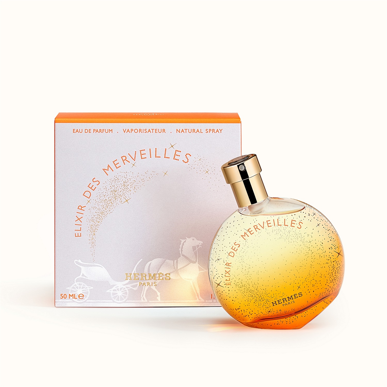 Hermès Elixir des Merveilles Eau de Parfum 50 ml - Profumo Incantevole per Donna con Note di Arancia Candita e Legno d'Ambra