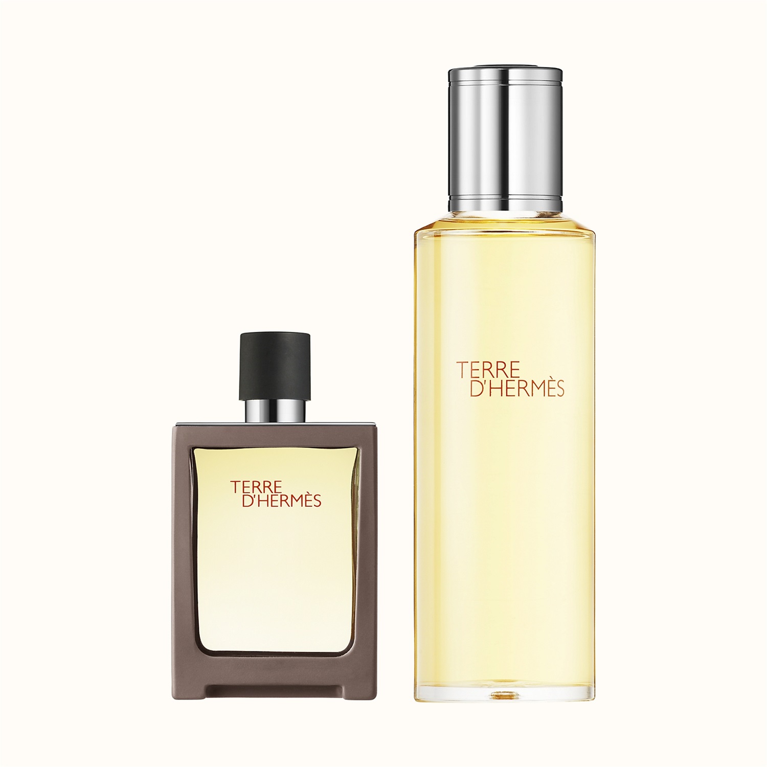Hermès Terre d’Hermès Eau de Toilette Set da Uomo 30 ml Ricarica 125 ml con Fragranza di Arancia, Vetiver e Pepe