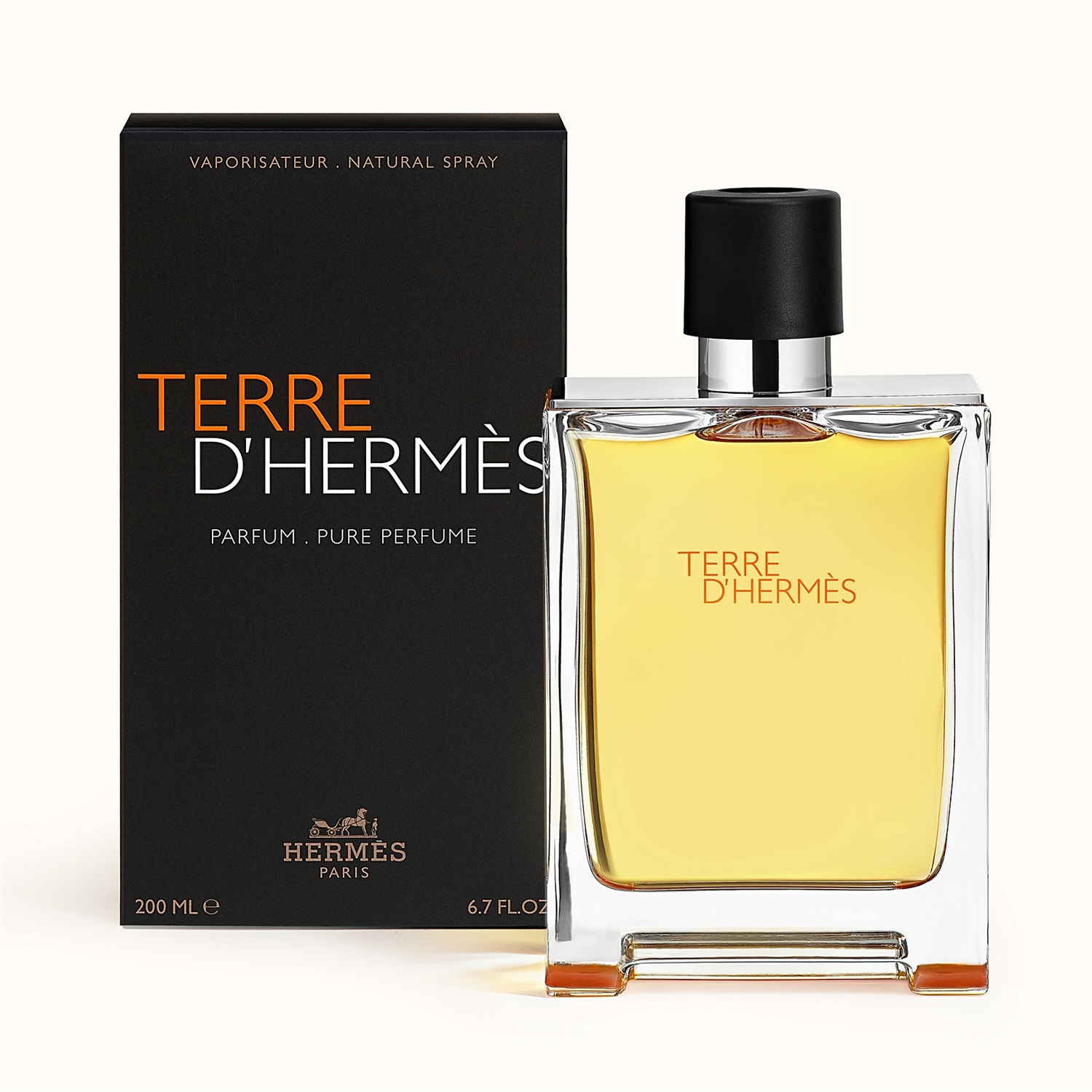 Hermès Terre d'Hermès Parfum 200 ml - Eau de Parfum Uomo con Note Legnose, Agrumate e Speziate
