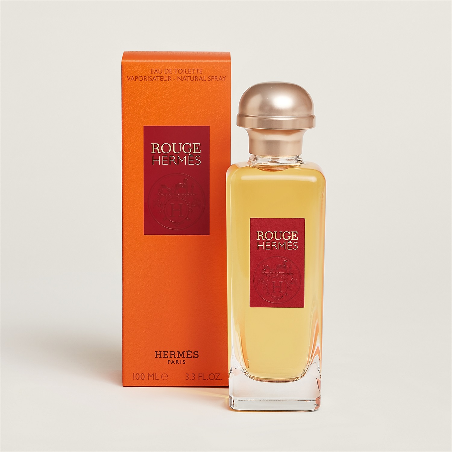 Hermès Rouge Eau de Toilette 100 ml - Fragranza Floreale Chypre per Donna con Note di Vaniglia, Rosa e Ylang-Ylang