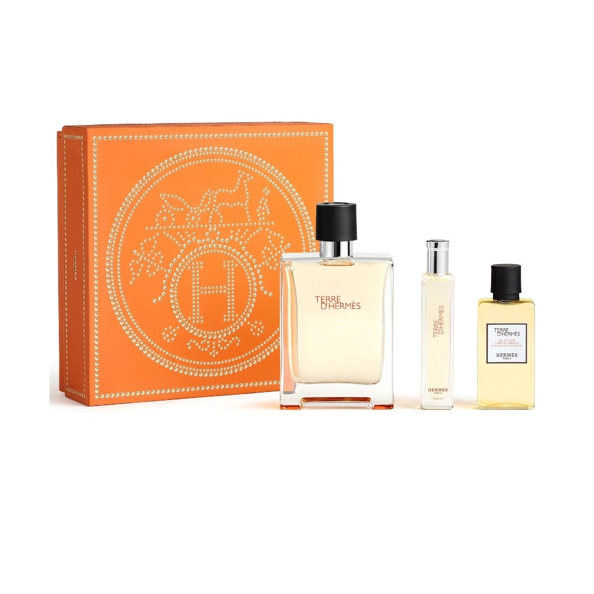 Hermès Terre d'Hermès Cofanetto Regalo Eau de Toilette 100 ml Miniatura 15 ml Gel Doccia 40 ml