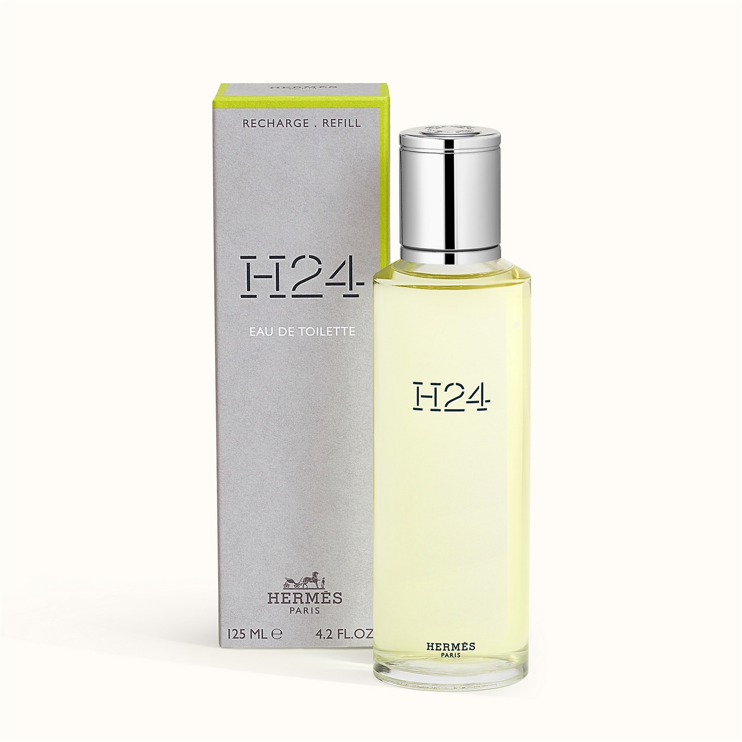 Hermes H24 Eau de Toilette Ricarica 125ml - Profumo Fresco e Delicato con Salvia, Narciso e Legno di Rosa