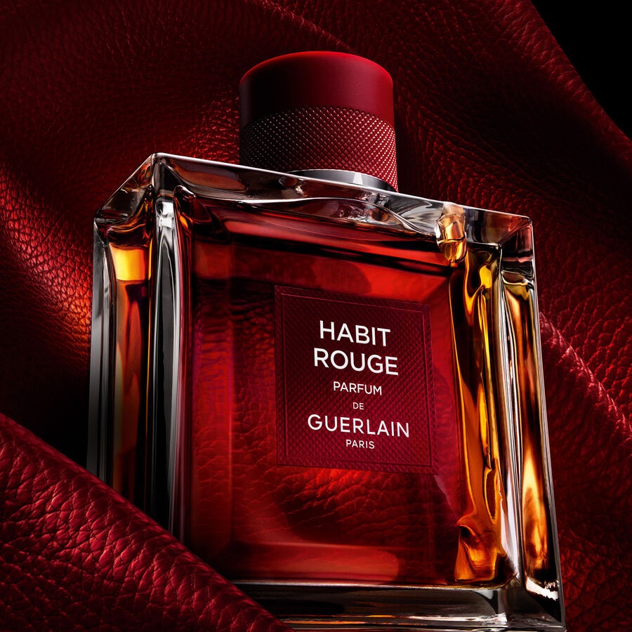 Guerlain Habit Rouge Parfum 100 ml - Profumo da Uomo con Note Ambrate e Legnose