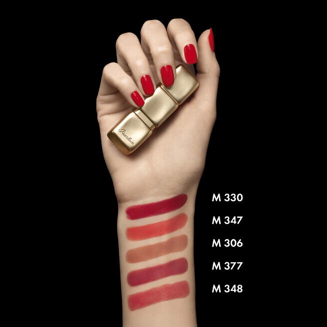 Guerlain KissKiss Matte Rossetto Matte Idratante Rimpolpante M332 Fire Red 3.5 g