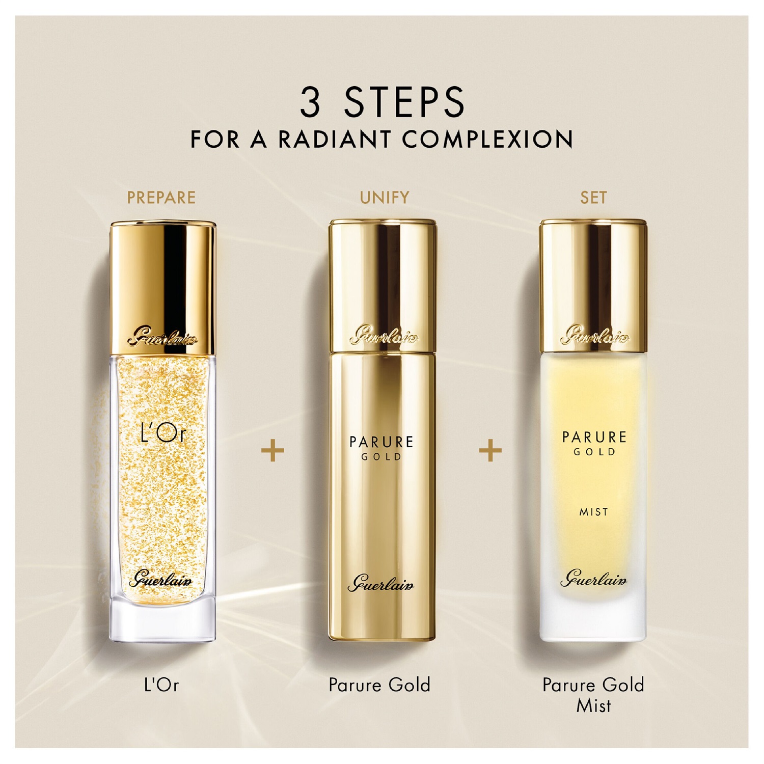 Guerlain Parure Gold Mist - Spray Fissante per il Trucco 30 ml, Idratante e Levigante