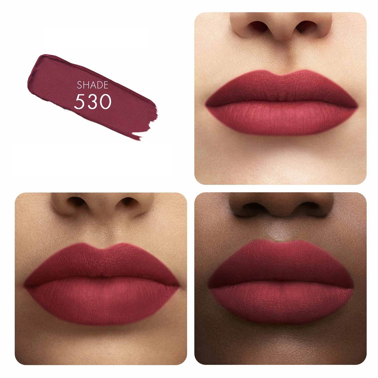 Guerlain KissKiss Tender Matte Rossetto n°530 Dreamy Rose - Matte Luminoso Comfort 16 Ore, 3.5 g