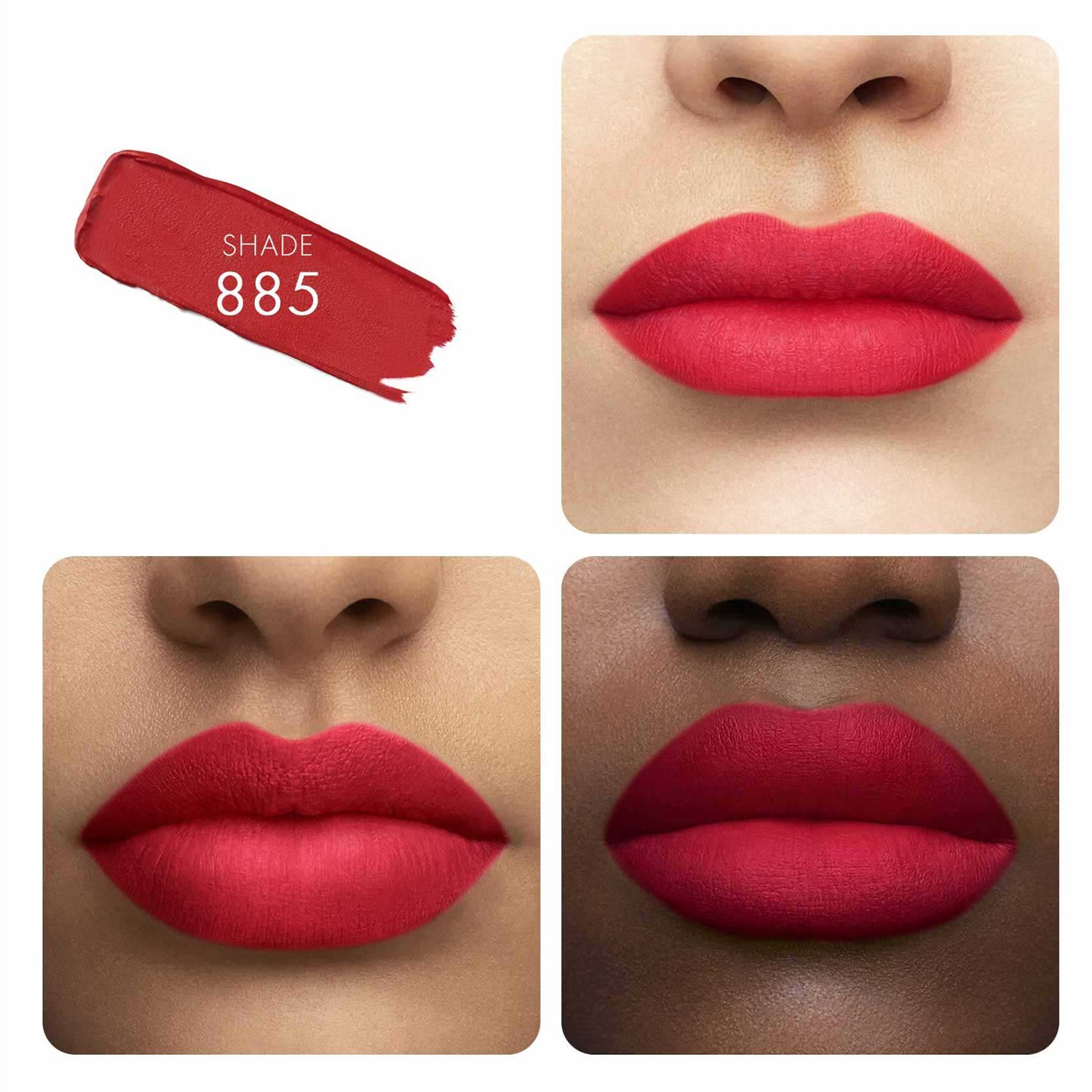 Guerlain KissKiss Tender Matte n°885 Gentle Coral - Rossetto Matte Luminoso 3.5 g con Comfort 16 Ore