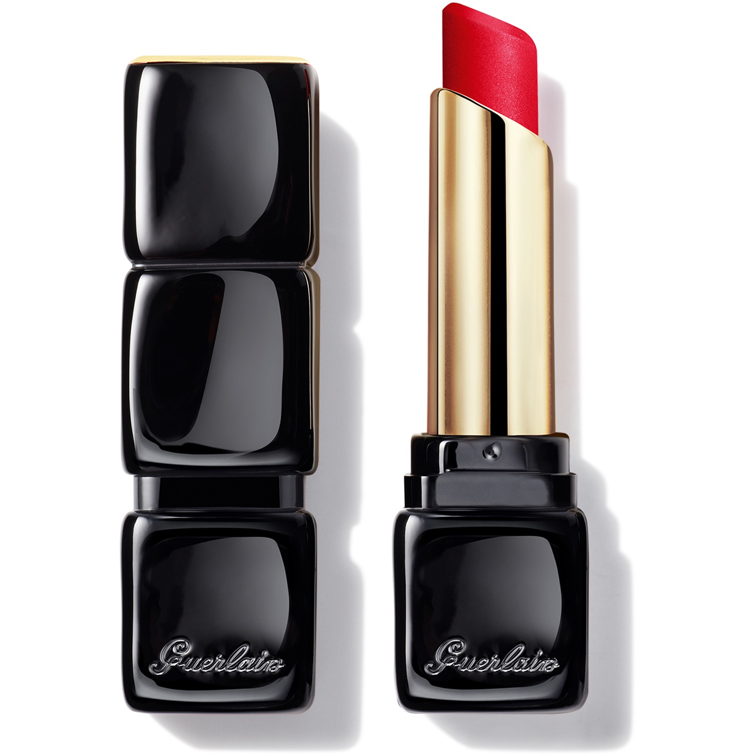 Guerlain KissKiss Tender Matte n°775 Kiss Rouge - Rossetto Matte Luminoso 3.5 g con Acido Ialuronico e Burro di Karité