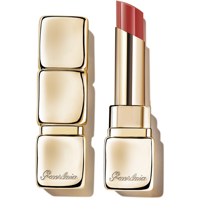 Guerlain KissKiss Shine Bloom Rossetto Brillante 129 Blossom Kiss 3,5 g - 95% Ingredienti Naturali, Idratazione 24 Ore