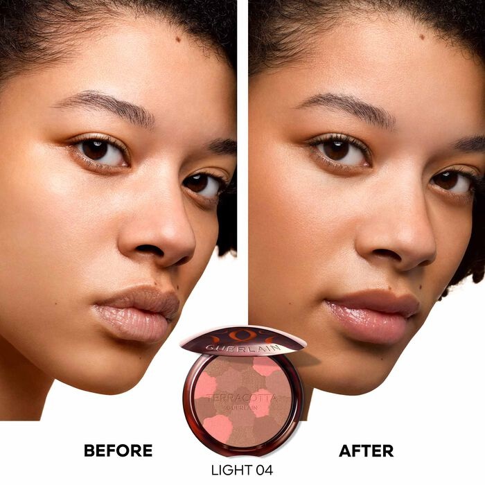 Guerlain Terracotta Light 04 Foncé Rosé - Poudre Éclat Bonne Mine Naturelle, 96% Ingredienti Naturali, Bronzer per Viso