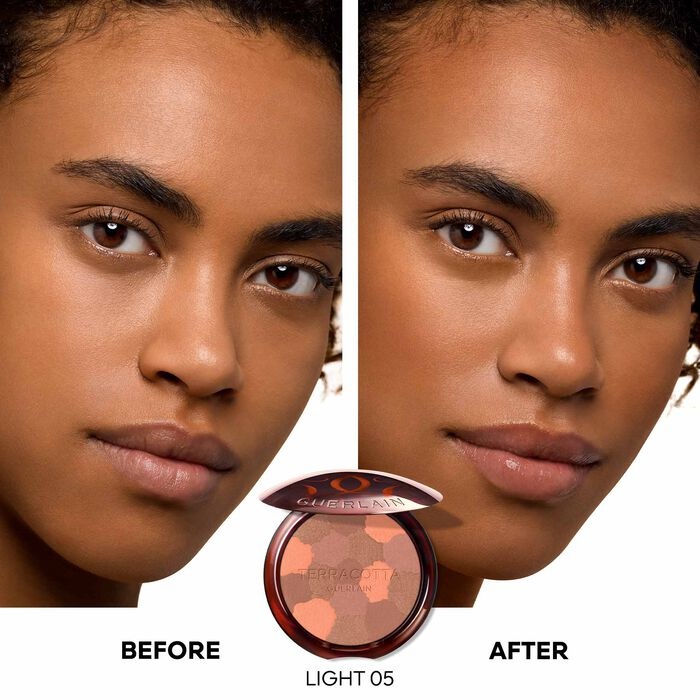 Guerlain Terracotta Light 05 Foncé Doré - Poudre Éclat Bonne Mine Naturelle, 96% Ingredienti Naturali, Bronzer per Viso