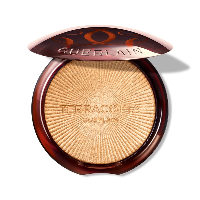 Guerlain Terracotta Luminizer 01 Warm Gold - Poudre Illuminante 7 g con 96% di Ingredienti Naturali e Olio di Argan