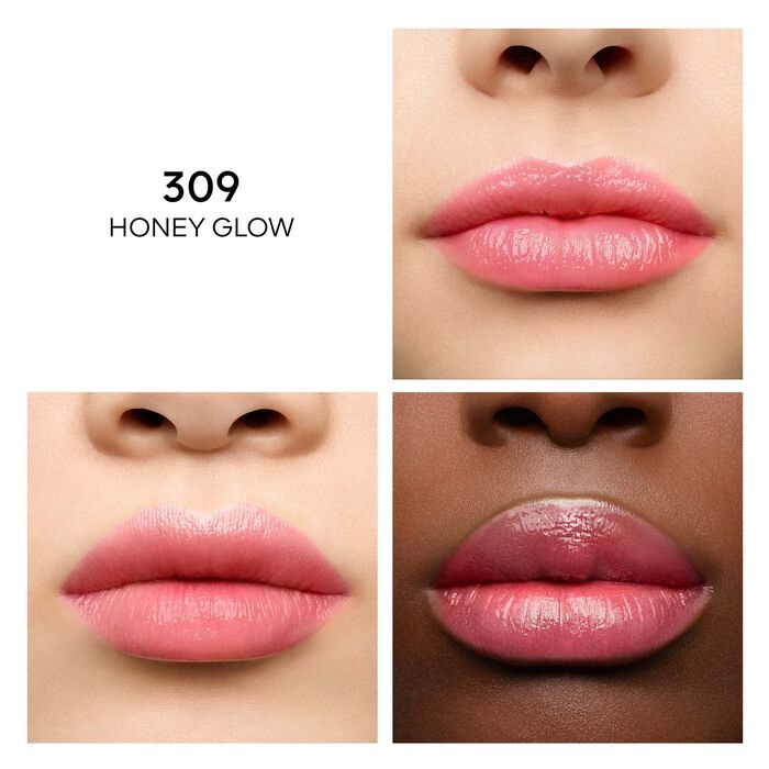 Guerlain KissKiss Bee Glow Balsamo Labbra Colorato 309 Honey Glow - 3.2g, Idratante e Nutriente con Miele e 98% Ingredienti Naturali