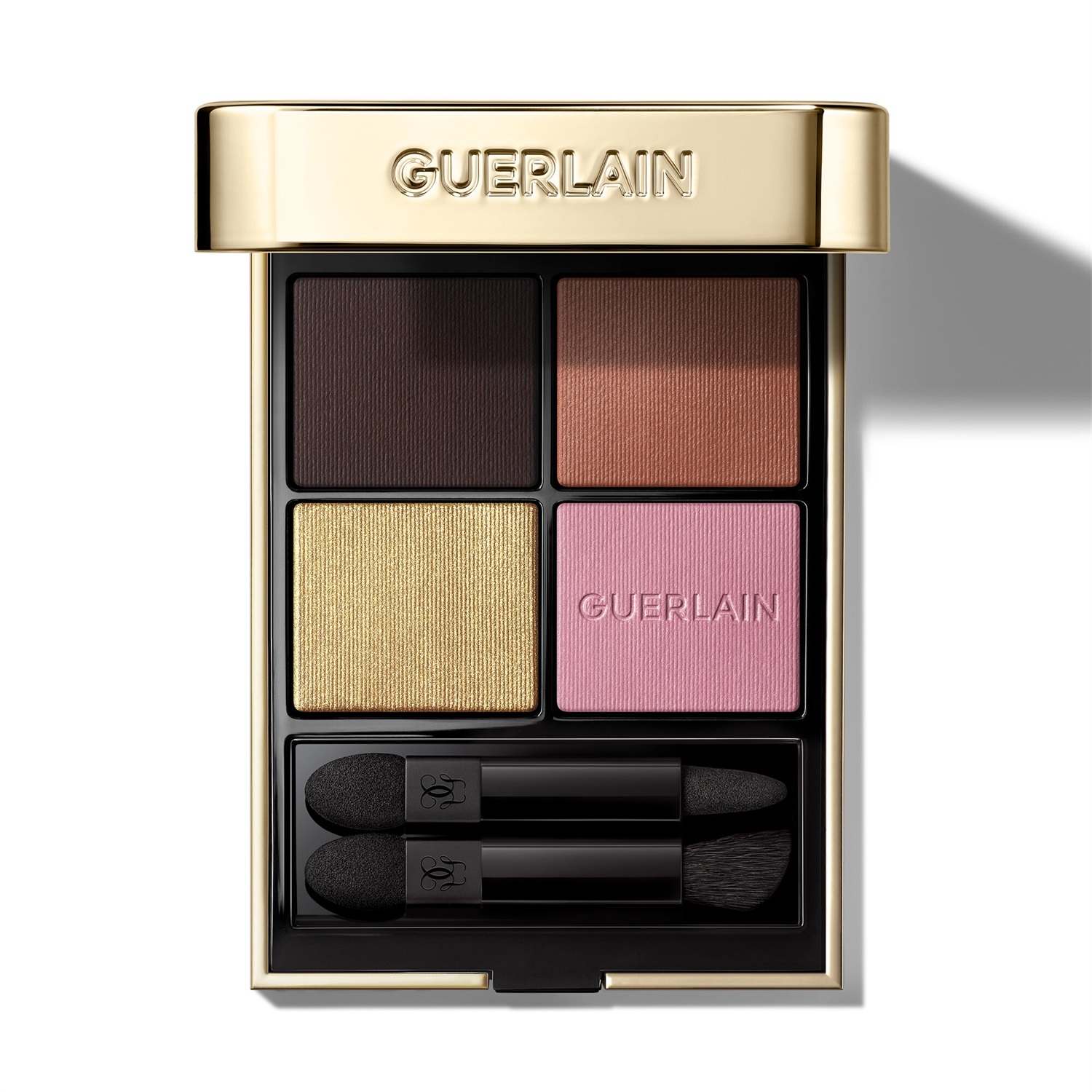 Guerlain Ombres G Palette di Ombretti 4 Colori N. 555 Metal Butterfly - 6 g, Finish Metallico, Satinato, Opaco e Perlato