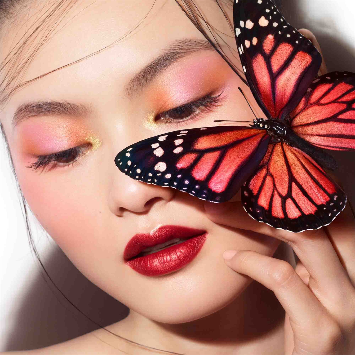 Guerlain Ombres G Palette di Ombretti 4 Colori N. 555 Metal Butterfly - 6 g, Finish Metallico, Satinato, Opaco e Perlato