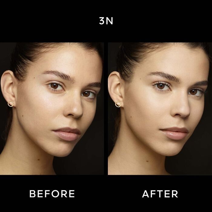 Guerlain Parure Gold Skin Control Fondotinta Compatto Ricarica 3N Neutro - 8.7g, Finish Matte con Oro 24 Carati e Estratti di Peonia