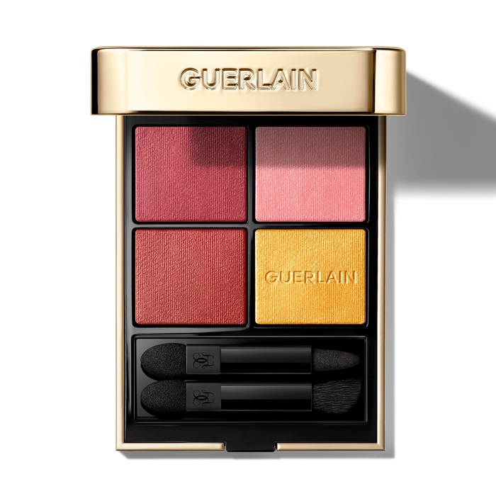 Guerlain Ombres G Red Orchid Palette Ombretti 770 Red Vanda - 4 Colori, Finish Metallico e Satinato, 6 g