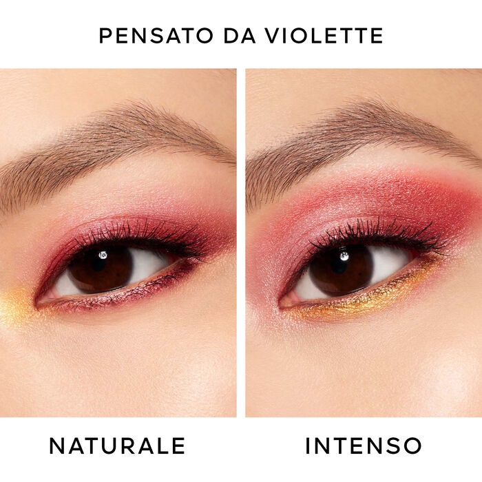 Guerlain Ombres G Red Orchid Palette Ombretti 770 Red Vanda - 4 Colori, Finish Metallico e Satinato, 6 g