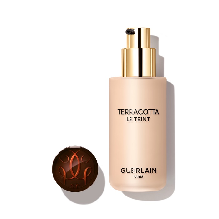 Guerlain Terracotta Le Teint Fondotinta Liquido 35ml 0C Freddo/Rosato - 95% Ingredienti Naturali, Effetto Bonne Mine, Tenuta 24 Ore
