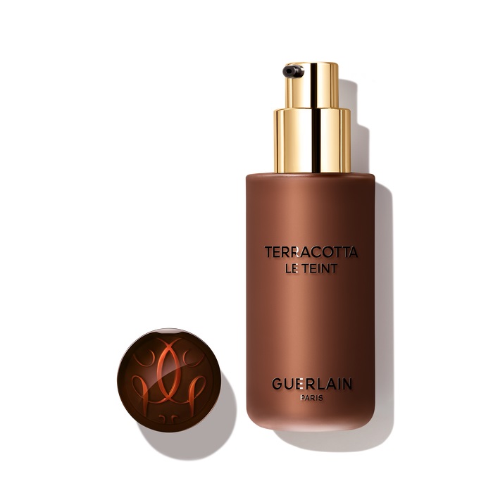 Guerlain Terracotta Le Teint Fondotinta Fluido 35 ml - Effetto Bonne Mine, Tenuta 24 Ore, No Transfer, 95% Ingredienti Naturali, Colore 8N Neutro