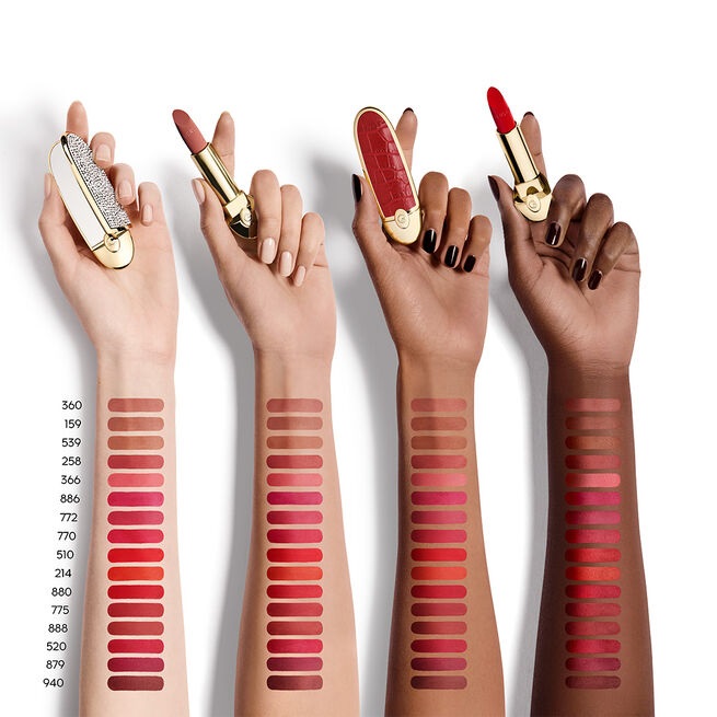 Guerlain Rouge G 510 Le Rouge Vibrant - Rossetto Velvet Personalizzabile 3,5 g con Alta Pigmentazione e Lunga Tenuta