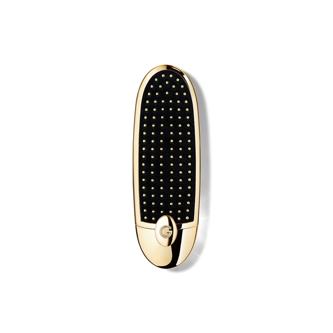 Guerlain Rouge G Case Les Studs - Cover Gioiello con Doppio Specchio, Personalizzabile, Nero e Oro