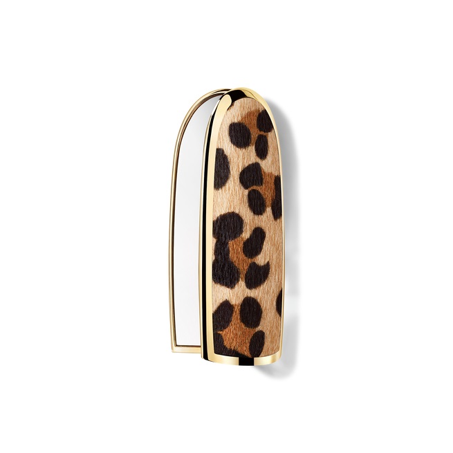 GUERLAIN Rouge G Case Le Fauve - Astuccio Gioiello con Doppio Specchio, Personalizzabile, Marrone, Metallo