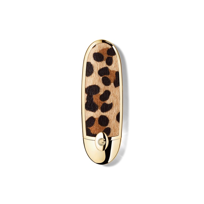 GUERLAIN Rouge G Case Le Fauve - Astuccio Gioiello con Doppio Specchio, Personalizzabile, Marrone, Metallo