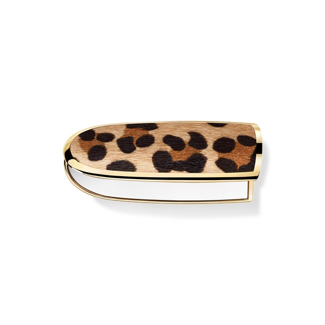 GUERLAIN Rouge G Case Le Fauve - Astuccio Gioiello con Doppio Specchio, Personalizzabile, Marrone, Metallo