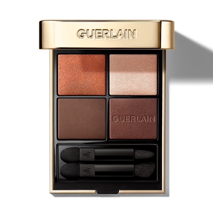 Guerlain Ombres G Palette di Ombretti 910 Undressed Brown - 4 Colori, Texture Opaca, Metallica, Perlata e Satinata, 6g