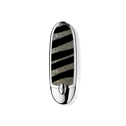 Guerlain Rouge G - Rossetto Nero e Argento con Cover Doppio Specchio Glitter Tiger
