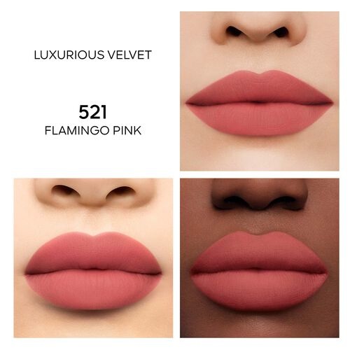 Guerlain Rouge G Luxurious Velvet 3,5 g N° 521 Flamingo Pink - Rossetto Opaco con Texture Ultra Sensoriale