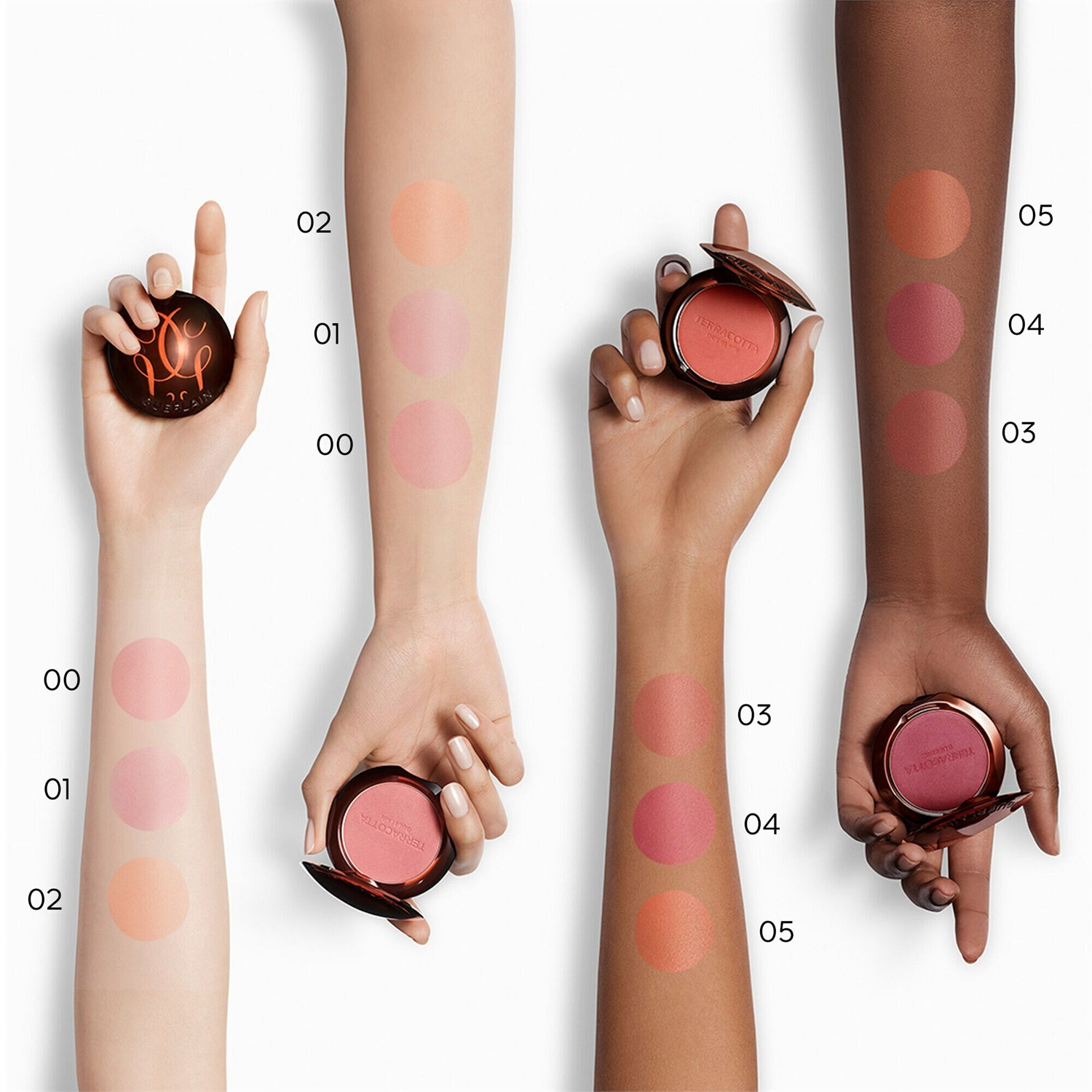 GUERLAIN Terracotta Blush - Blush Effetto Bonne Mine 01 Light Pink - 90% Ingredienti Naturali - 5g