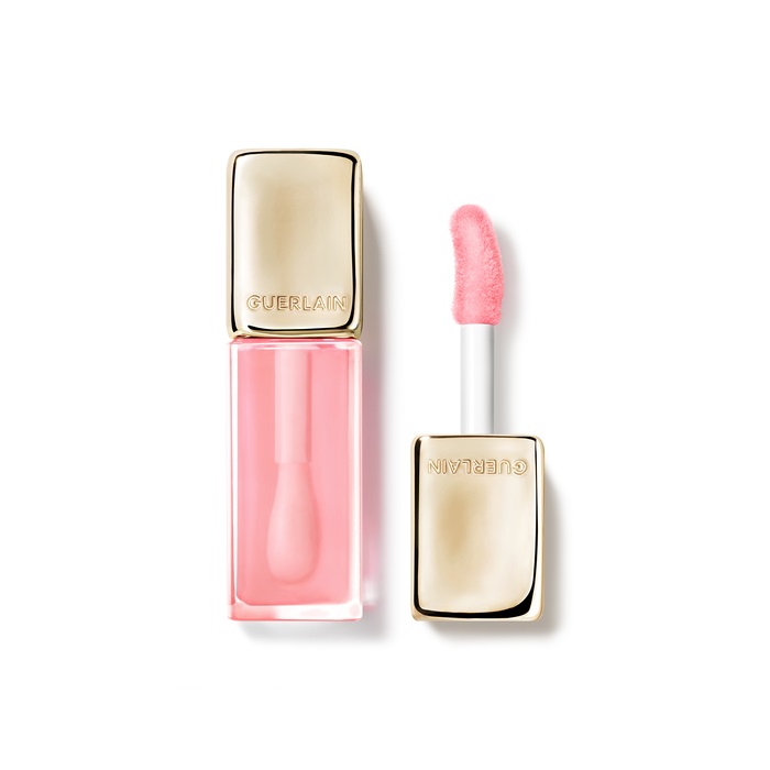 Guerlain KissKiss Bee Glow Oil 258 Rose Glow - Olio Labbra Colorato Rimpolpante con Miele, 9.5ml