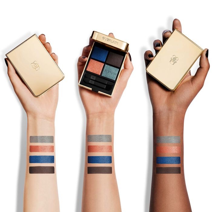 Guerlain Ombres G Ombretti 4 Colori 360 Mystic Peacock - Texture Straordinaria, Finish Opaco, Metallico, Perlato e Satinato