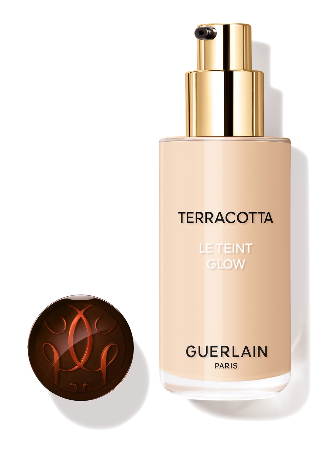 Guerlain Terracotta Le Teint Glow Fondotinta 35 ml - Luminosità Effetto Naturale, A Lunga Tenuta, No Transfer, 95% Ingredienti Naturali, Tonalità 0N Neutro