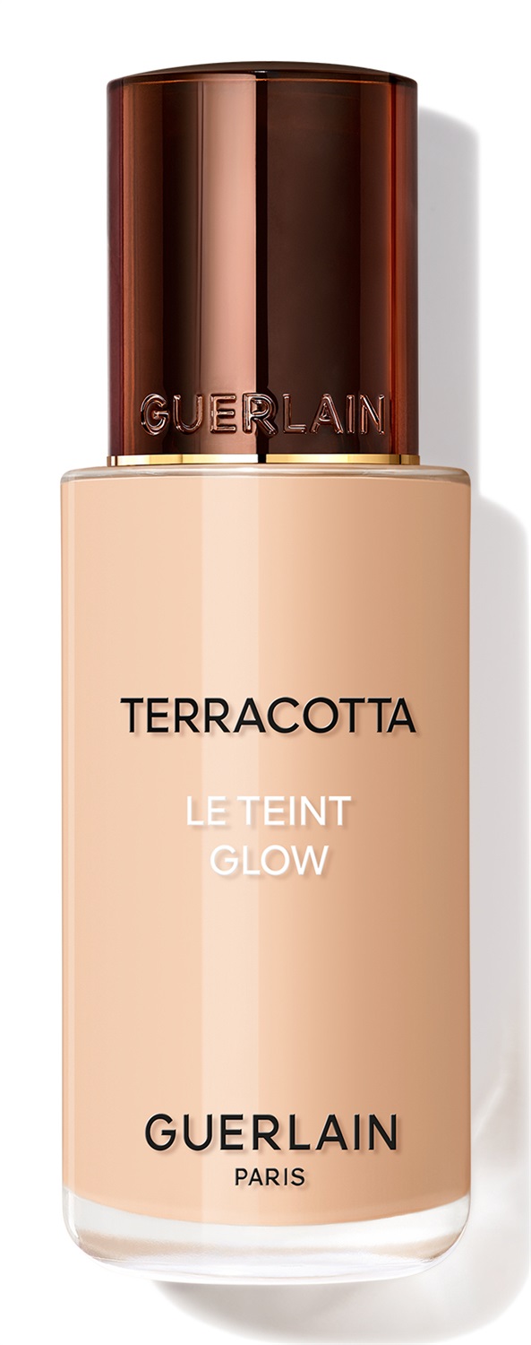 Guerlain Terracotta Le Teint Glow Fondotinta 35 ml - Luminosità Effetto Naturale, Lunga Tenuta, No Transfer, 95% Ingredienti Naturali, 2N Neutro
