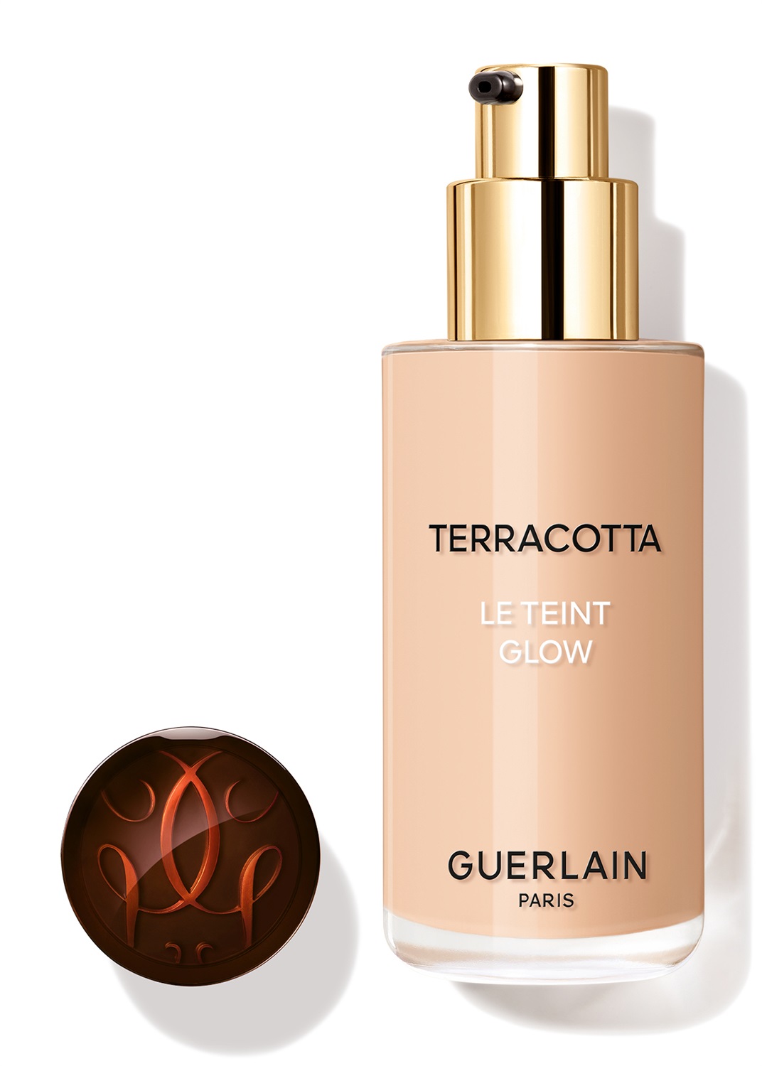 Guerlain Terracotta Le Teint Glow Fondotinta 35 ml - Luminosità Effetto Naturale, Lunga Tenuta, No Transfer, 95% Ingredienti Naturali, 2N Neutro