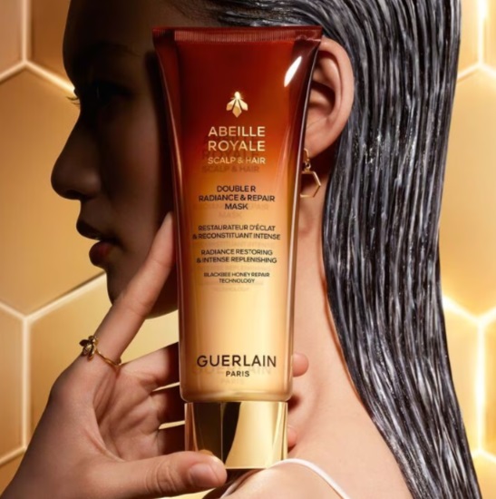 Guerlain Double R Radiance & Repair Mask - Maschera Riparatrice per Capelli 200 ml, per Tutti i Tipi e Colori di Capelli