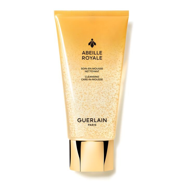 Guerlain Abeille Royale Cleansing Care-in-Mousse 175ml - Mousse Detergente Purificante con Mieli Riparatori e Pappa Reale, 90% Ingredienti Naturali
